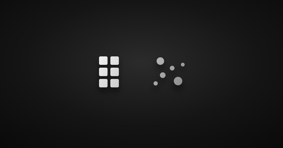 Illustration of a structured grid next to scattered dots